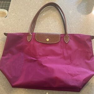 Longchamp Le Pliage Tote Large Burgundy